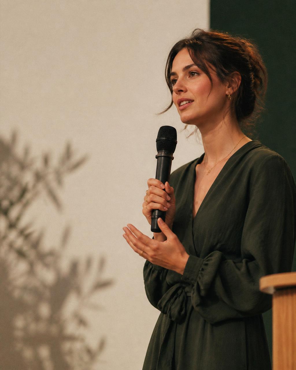 Speaker presenting on stage